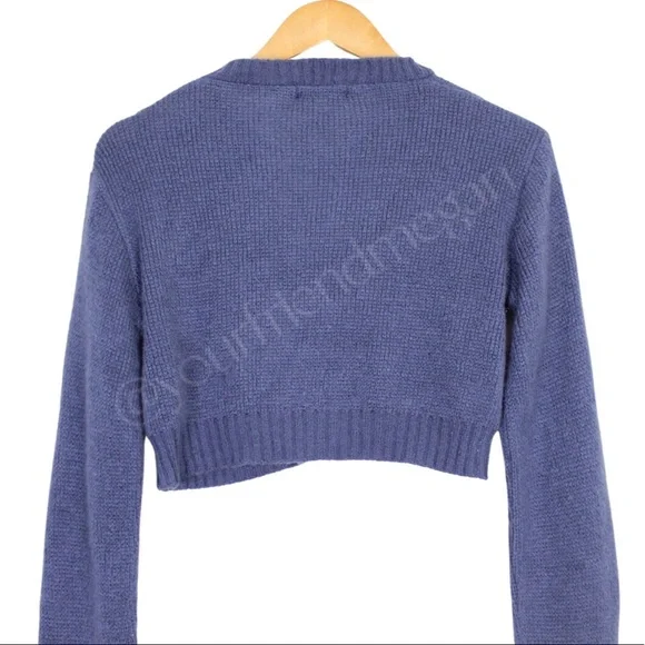 Nasty Gal Knit The Floor V-Neck Cropped Cardigan - Picture 5 of 12